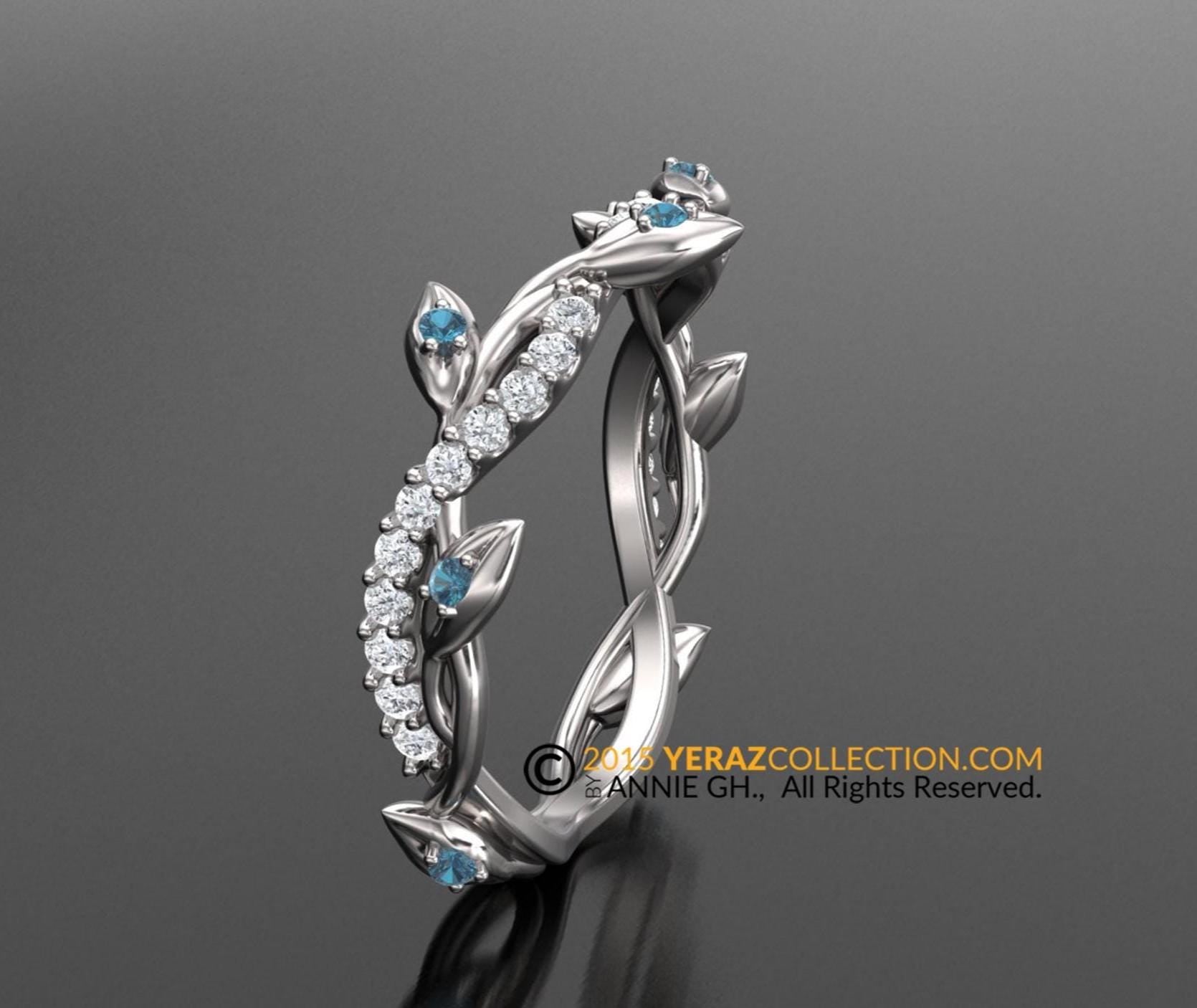 Matching Band For Leaf Engagement ring, Matching Band, 14K Gold, Nature inspired Leaf Ring, Leaf Gold ring, Bridal ring, Gold Band.