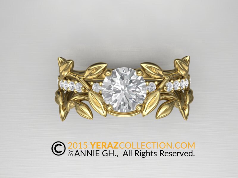 Unique Matching Band For Leaf Engagement ring, 14K Gold Band, Nature inspired Leaf ring, Leaf Gold Band, Vine Band .