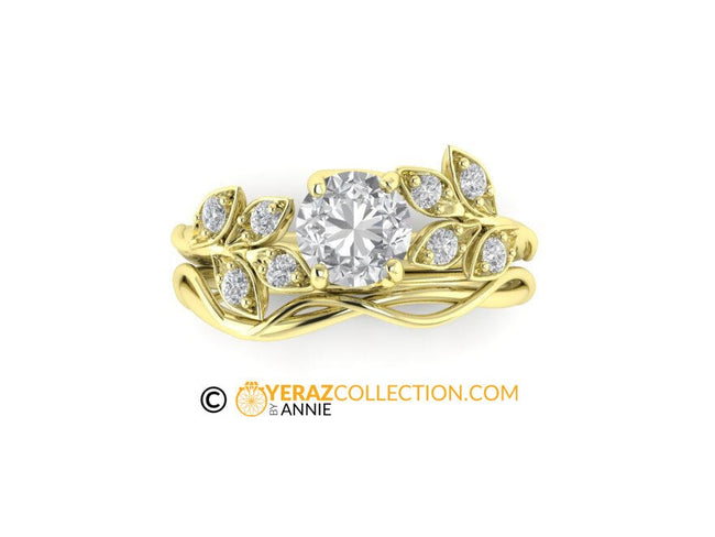 Unique Matching Band For Leaf Engagement ring, 14K Gold, Nature inspired Leaf ring, Leaf Gold ring, Bridal ring, Leaf Band.