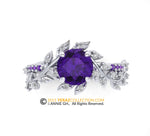 Yerraz Amethyst Leaf Engagement ring.