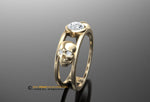 Skull Engagement Ring, Diamond Ring, Till Death Do Us Part Ring, Gothic Engagement Ring.