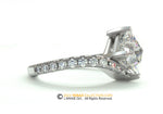 Engagement ring, White Gold 14k, Moissanite Center stone, Princess Cut Ring.