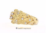 Lágrima de Musgo, Custom design, 18K Gold Engagement Ring, Nature Inspired Ring, Moss Ring, Leaf Gold Ring, Diamond Ring, No Center stone.