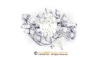 Toi Et Moi Ring Set, Vine of Hearts, Leaf Engagement ring, White Gold 14k, Nature inspired Leaf ring, Amethyst And Peridot Engagement Ring.