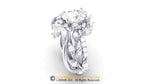 Toi Et Moi Ring Set, Vine of Hearts, Leaf Engagement ring, White Gold 14k, Nature inspired Leaf ring, Amethyst And Peridot Engagement Ring.