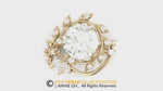 Lab Diamond Leaf Engagement Ring Set, 14k Gold, Earth-Mined Diamonds, Willow Halo(Yeraz Collection)