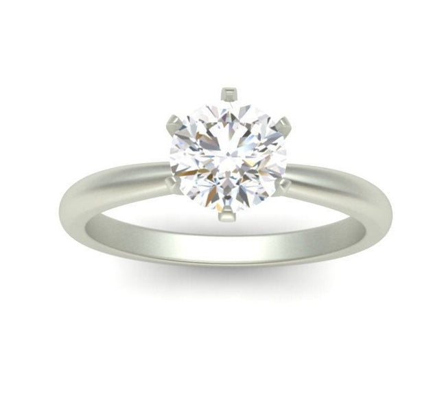 Engagement Ring, Solitaire Engagement Ring, Diamond Ring, 14K Gold Ring, 1 carat Diamond Ring.