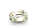 Men Wedding Band, 14K White Gold Men Wedding Ring, Gold Band.