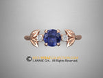 Unique & Affordable Engagement Ring, 14K Rose Gold, Blue Sapphire Engagement Ring, Sapphire Engagement Ring, Rose Gold Engagement Ring