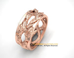 Men Wedding Band, 14K Rose Gold Men Wedding Ring, Gold band.