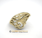 Butterfly wing Ring, 14k Yellow Gold, Nature Inspired Ring.