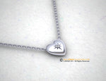 Heart Pendant, Heart Neckless, 18K Gold Pendant, Diamond Pendant.