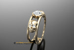 Skull Engagement Ring, Diamond Ring, Till Death Do Us Part Ring, Gothic Engagement Ring.