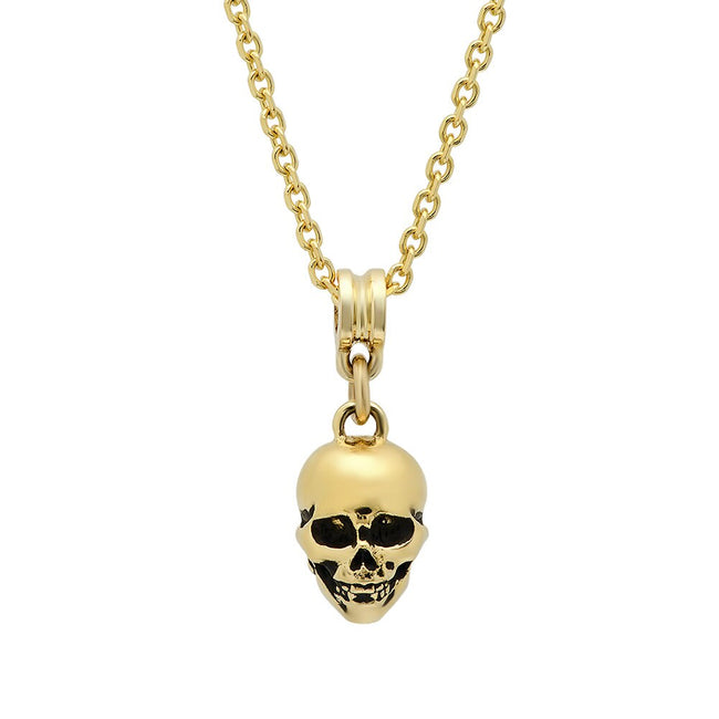 Skull Pendant, 18k Yellow Gold, Solid Gold, Hand crafted